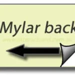 Self adhesive Mylar backed white cards